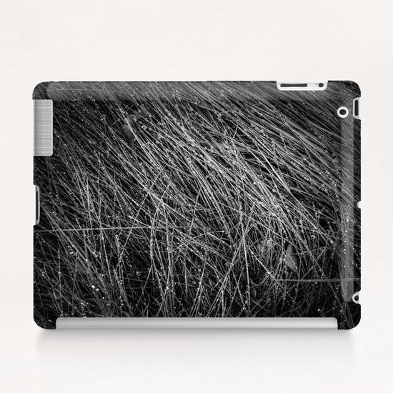 grass texture in black and white Tablet Case by Timmy333