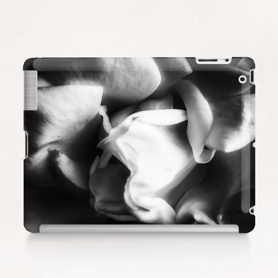 rose texture abstract background in black and white Tablet Case by Timmy333