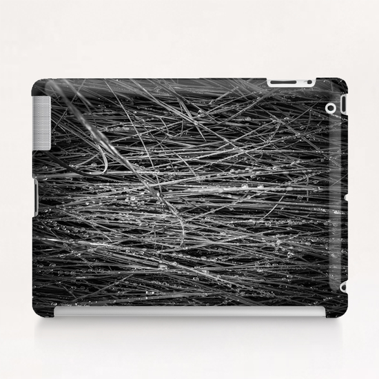 silky grass texture in black and white Tablet Case by Timmy333