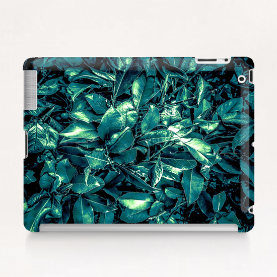 vintage style green leaves texture background Tablet Case by Timmy333