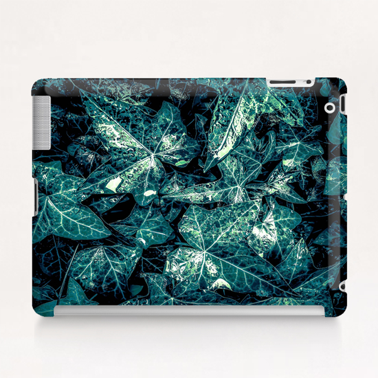 closeup green leaves texture background Tablet Case by Timmy333