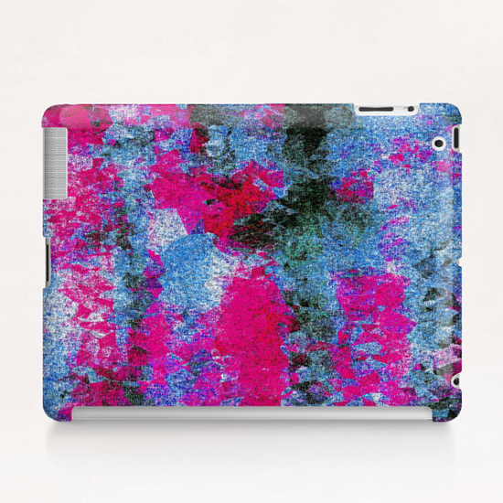 psychedelic painting texture abstract in pink and blue with noise and grain Tablet Case by Timmy333