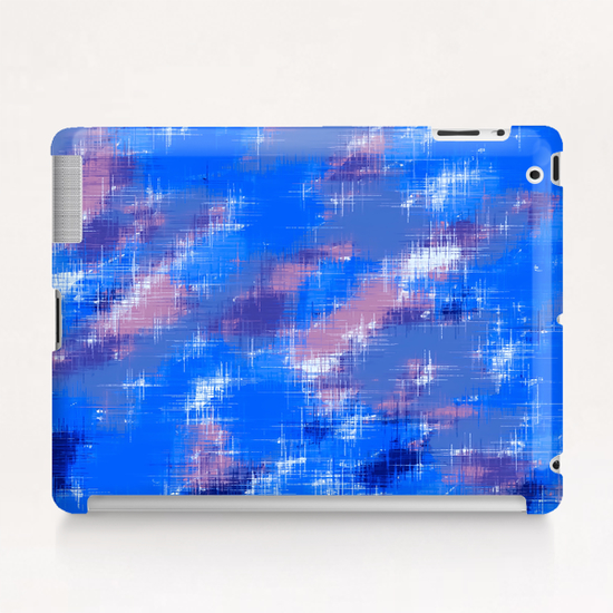 painting texture abstract background in blue pink Tablet Case by Timmy333