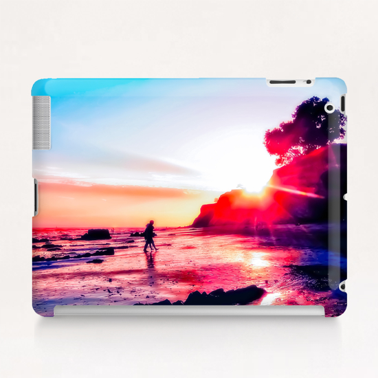 California summer sunset at the beach with blue sky Tablet Case by Timmy333