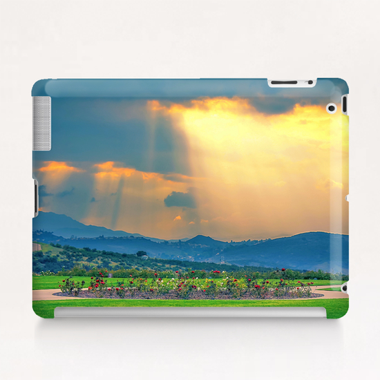 ray of light from the sky with mountain view, Simi Valley, USA Tablet Case by Timmy333