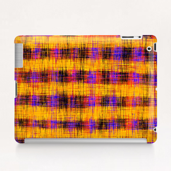 plaid pattern abstract texture in orange yellow pink purple Tablet Case by Timmy333