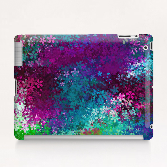 flower pattern abstract background in purple pink blue green Tablet Case by Timmy333