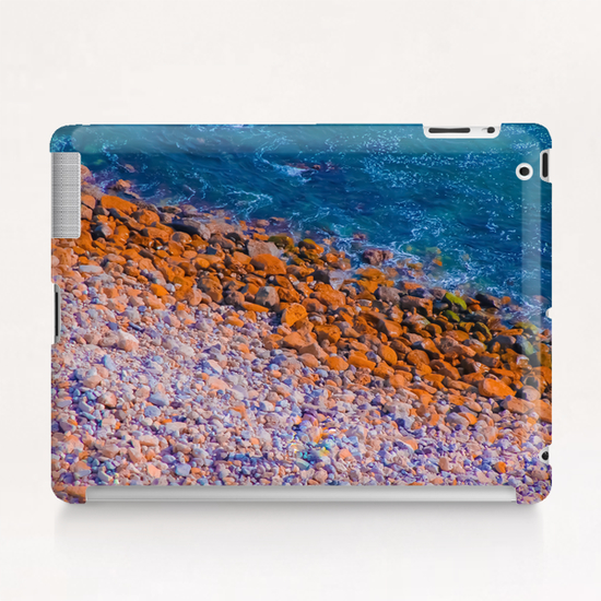 ocean with blue water and rock in summer Tablet Case by Timmy333