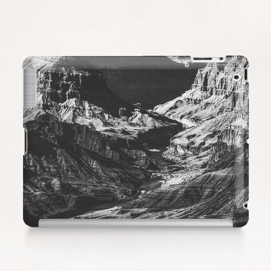 texture of the desert at Grand Canyon national park, USA in black and white Tablet Case by Timmy333