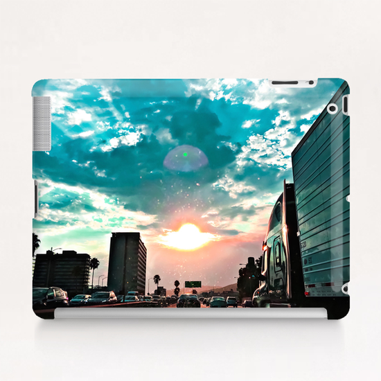 urban road with beautiful cloudy summer sunset sky Tablet Case by Timmy333