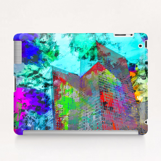 modern building at Las Vegas, USA with colorful painting abstract background Tablet Case by Timmy333