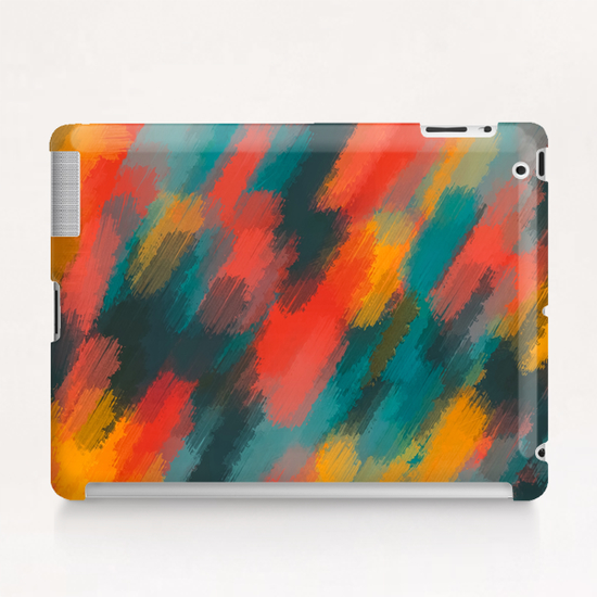 green orange and red painting texture abstract background Tablet Case by Timmy333