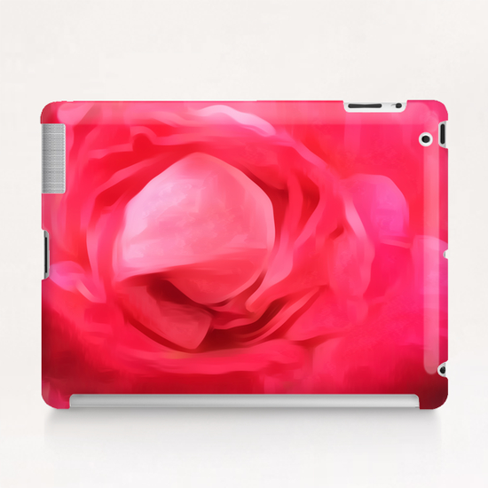 closeup red rose texture abstract background Tablet Case by Timmy333