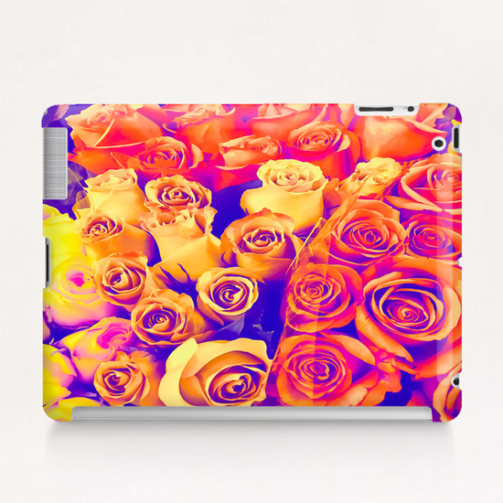 bouquet of roses texture pattern abstract in pink and white Tablet Case by Timmy333