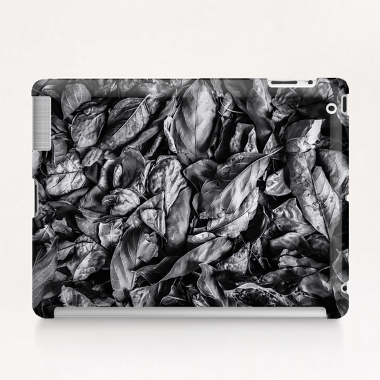 closeup leaf texture in black and white Tablet Case by Timmy333