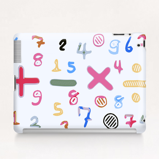 colorful number abstract background Tablet Case by Timmy333