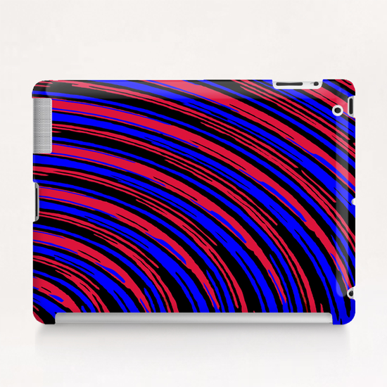 graffiti line drawing abstract pattern in red blue and black Tablet Case by Timmy333