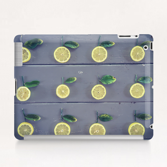 pieces of lemon on the wooden table Tablet Case by Timmy333