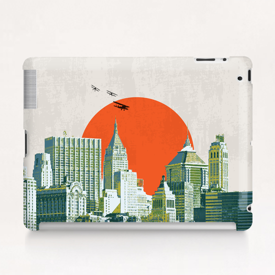 Red sun on NY Tablet Case by tzigone