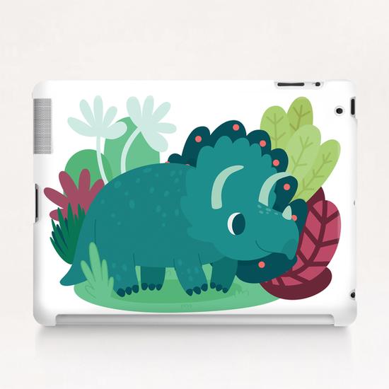 Triceratops Tablet Case by Claire Jayne Stamper