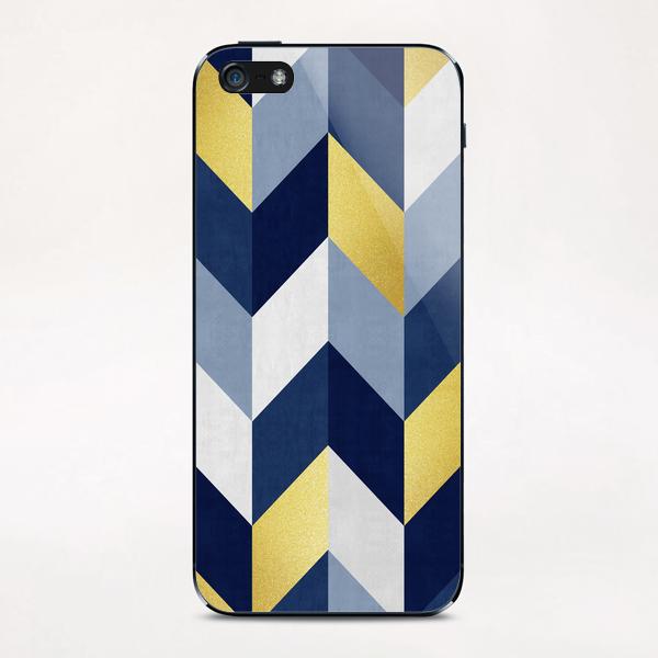 Geometric and golden chevron iPhone & iPod Skin by Vitor Costa