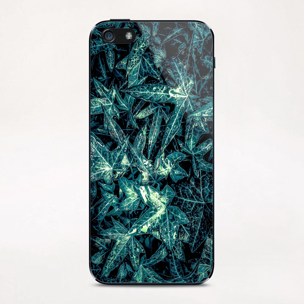 green leaves texture abstract background iPhone & iPod Skin by Timmy333