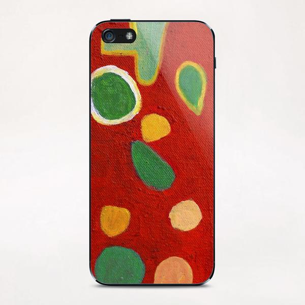 Scattered Things over Red  iPhone & iPod Skin by Heidi Capitaine