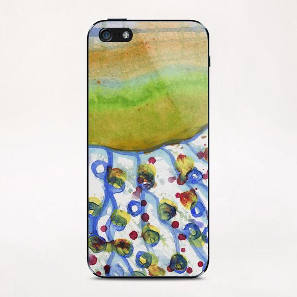  Curved Hill with Blue Rings iPhone & iPod Skin by Heidi Capitaine