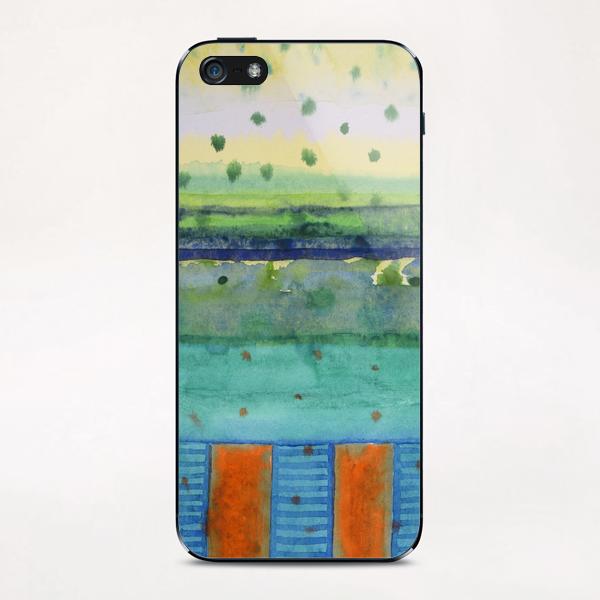 Orange Posts With Landscape iPhone & iPod Skin by Heidi Capitaine