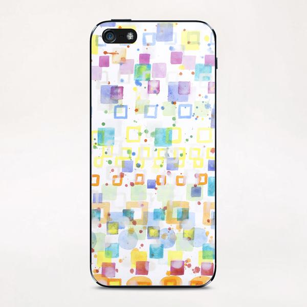 Light Squares with Drops Pattern  iPhone & iPod Skin by Heidi Capitaine