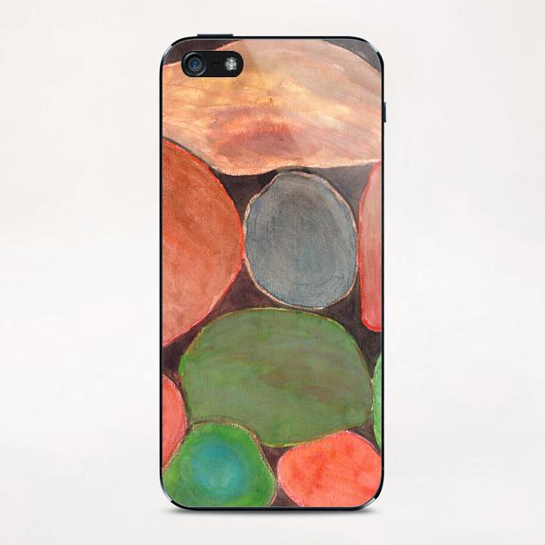 . Lovely colorful Stones on dark Background  iPhone & iPod Skin by Heidi Capitaine