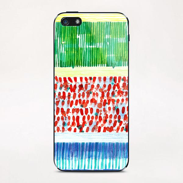 Joyful Stacked Patterns in High Format  iPhone & iPod Skin by Heidi Capitaine