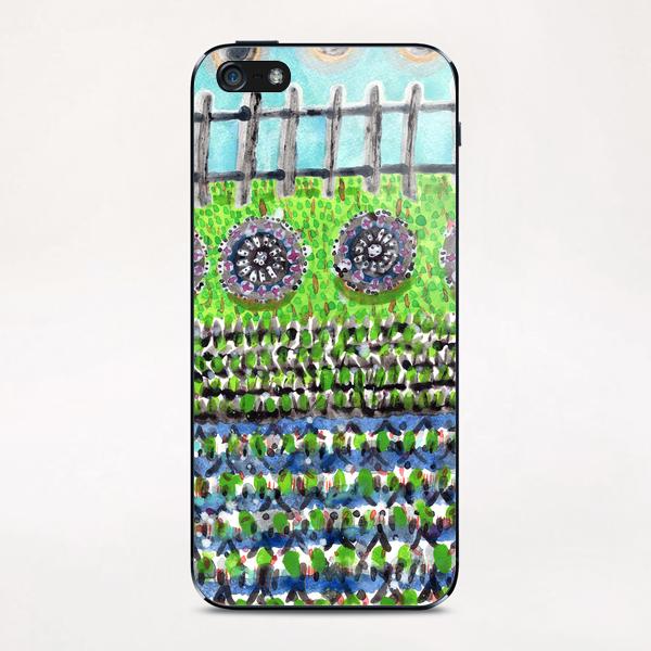 High Garden Pattern with Fence  iPhone & iPod Skin by Heidi Capitaine