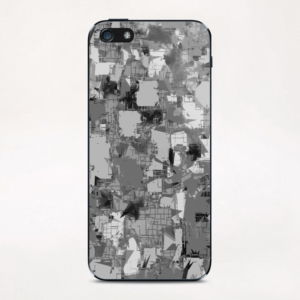 splash geometric abstract in black and white iPhone & iPod Skin by Timmy333