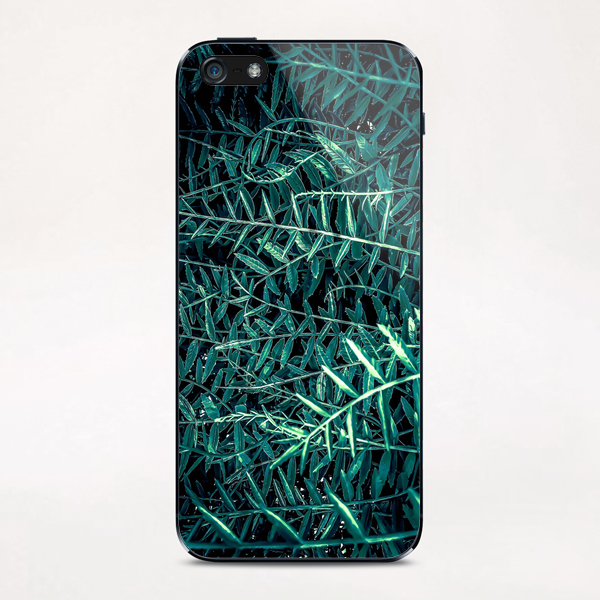 green leaf texture abstract background iPhone & iPod Skin by Timmy333