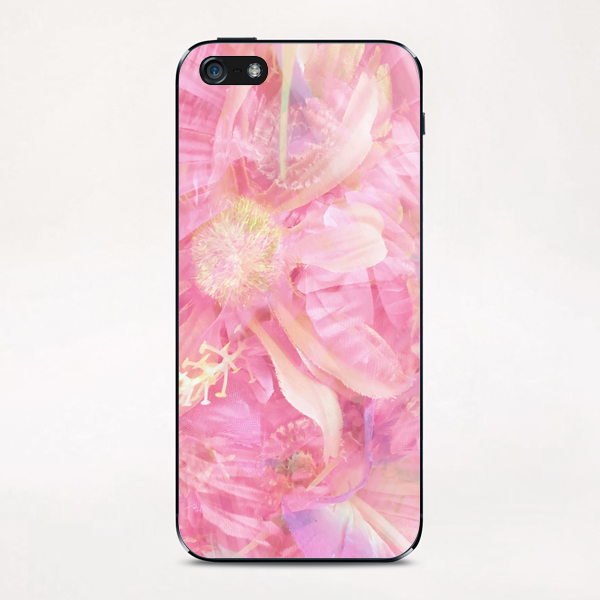 blooming pink daisy flower abstract background iPhone & iPod Skin by Timmy333