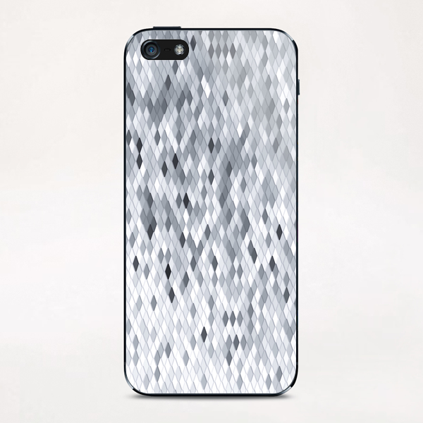 geometric square pattern abstract background in black and white iPhone & iPod Skin by Timmy333