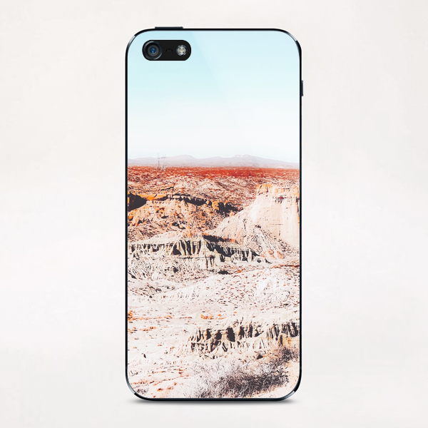 Desert with blue sky in summer in California, USA iPhone & iPod Skin by Timmy333