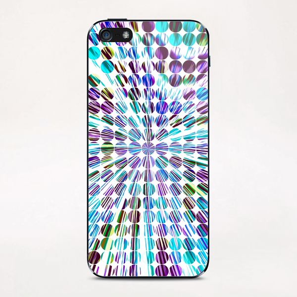 blue and purple circle pattern abstract background iPhone & iPod Skin by Timmy333