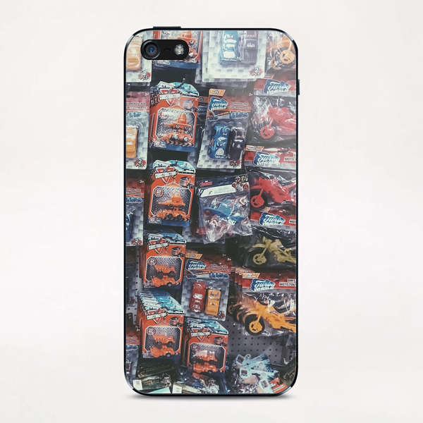 robot toy and car toy at the toy store pattern background iPhone & iPod Skin by Timmy333