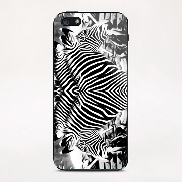 drawing and painting zebras in black and white iPhone & iPod Skin by Timmy333