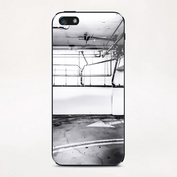 underground parking lot with tube in black and white iPhone & iPod Skin by Timmy333