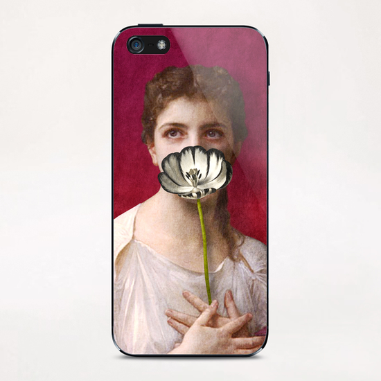 Lady with Tulip iPhone & iPod Skin by DVerissimo