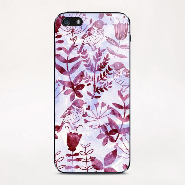 Watercolor Floral and Birds II iPhone & iPod Skin by Amir Faysal