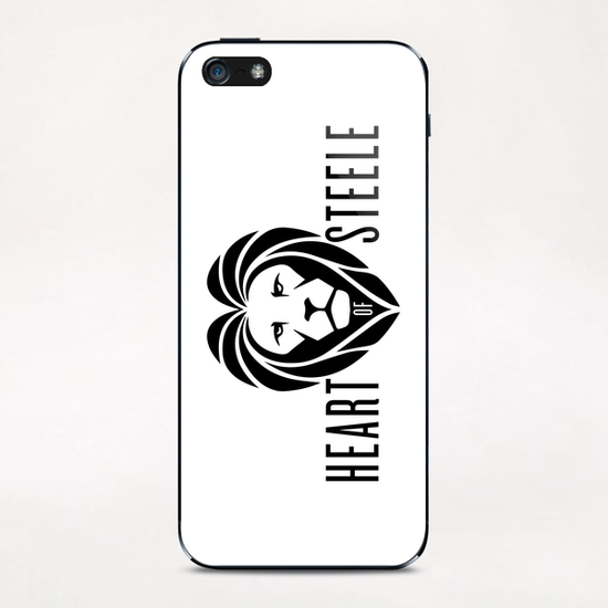 Heart of Steele (Black) iPhone & iPod Skin by bthwing