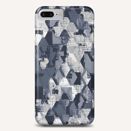 geometric square pattern abstract in black and white Phone Case by Timmy333