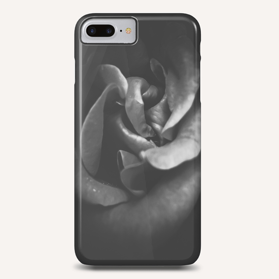 blooming rose texture abstract in black and white Phone Case by Timmy333