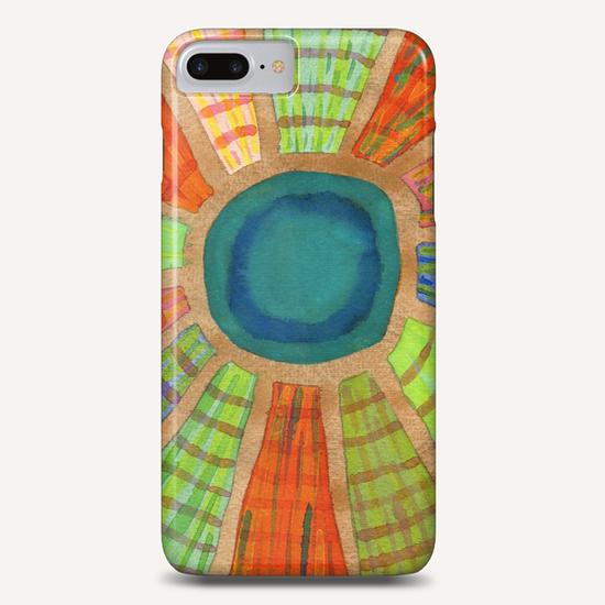 Blue radiating Sun Phone Case by Heidi Capitaine