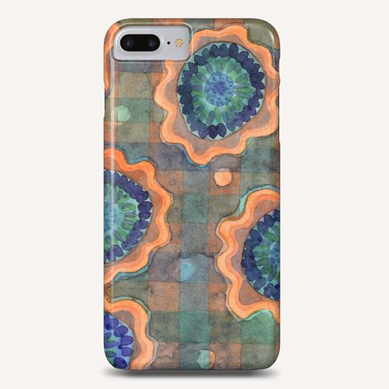 Glowing Fancy Flowers on Checks  Phone Case by Heidi Capitaine