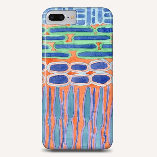 Blue Shapes Pattern Phone Case by Heidi Capitaine